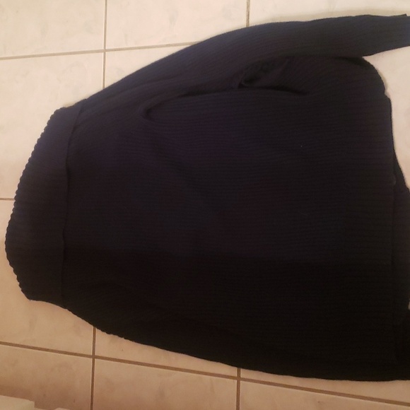 Express Men's XL Men's Navy blue Button up Sweater - Picture 3 of 4